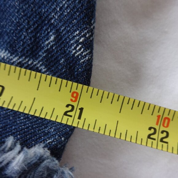 Carbon women's denim vest size L, distressed, front button, adjustable waist, - Picture 7 of 14